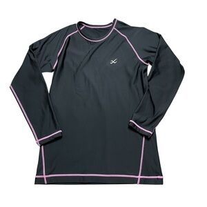 CW-X Women's Long Sleeve Compression Shirt Black Pink Size Large